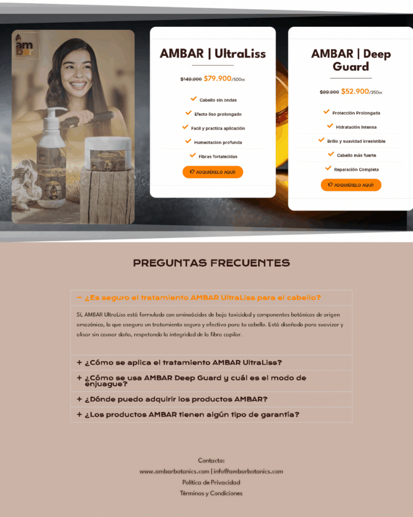 7. Ambar Ultraliss- Landingpage